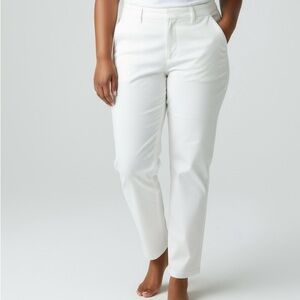 Gap White Girlfriend Khaki Pants Womens 12 Straight leg Preppy Classic Summer